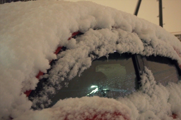 車の積雪量