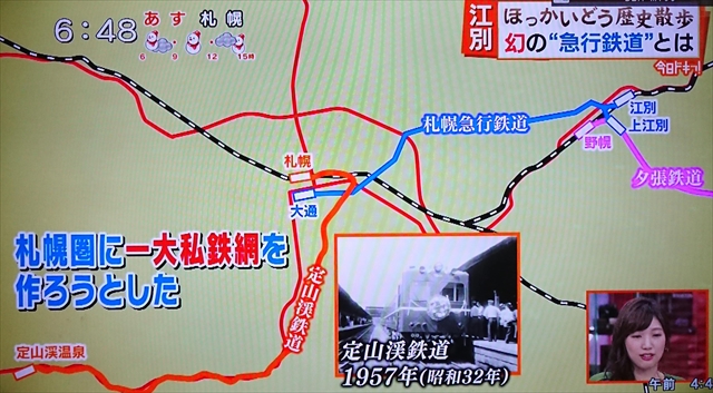 札幌急行鉄道計画路線図
