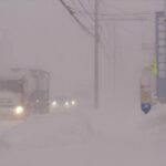 国道12号 暴風雪