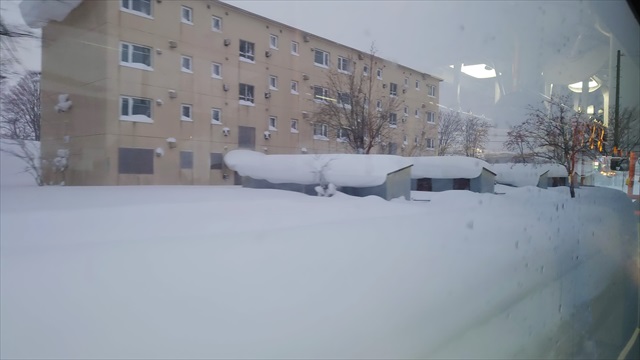 JR北海道バスから大雪の様子
