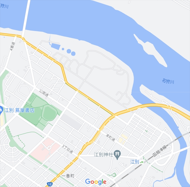 江別市街地の地図2023年
