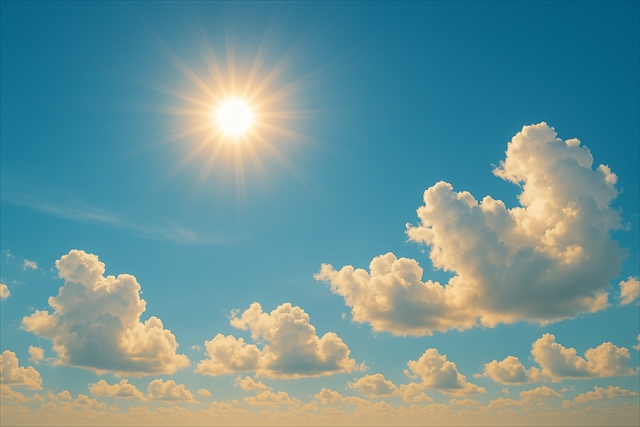 暑い日の夏空