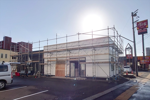 ペンギンベーカリー江別野幌店工事中の様子