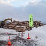 鉄道林「野幌2号林地」伐採工事中