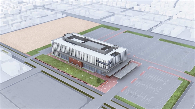 江別市役所 新庁舎 俯瞰図