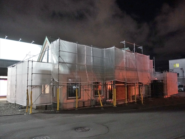 アネラカフェ江別野幌店オープン予定地 工事の様子