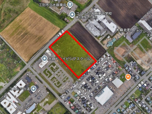 江別市大麻北町 周辺地図