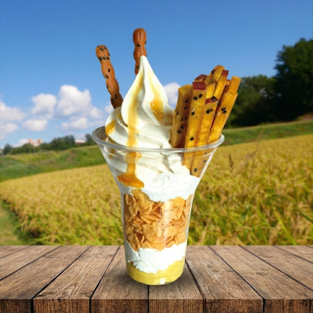 『自社農場のさつま芋パフェ』