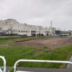 野幌団地C棟跡地と江別病院