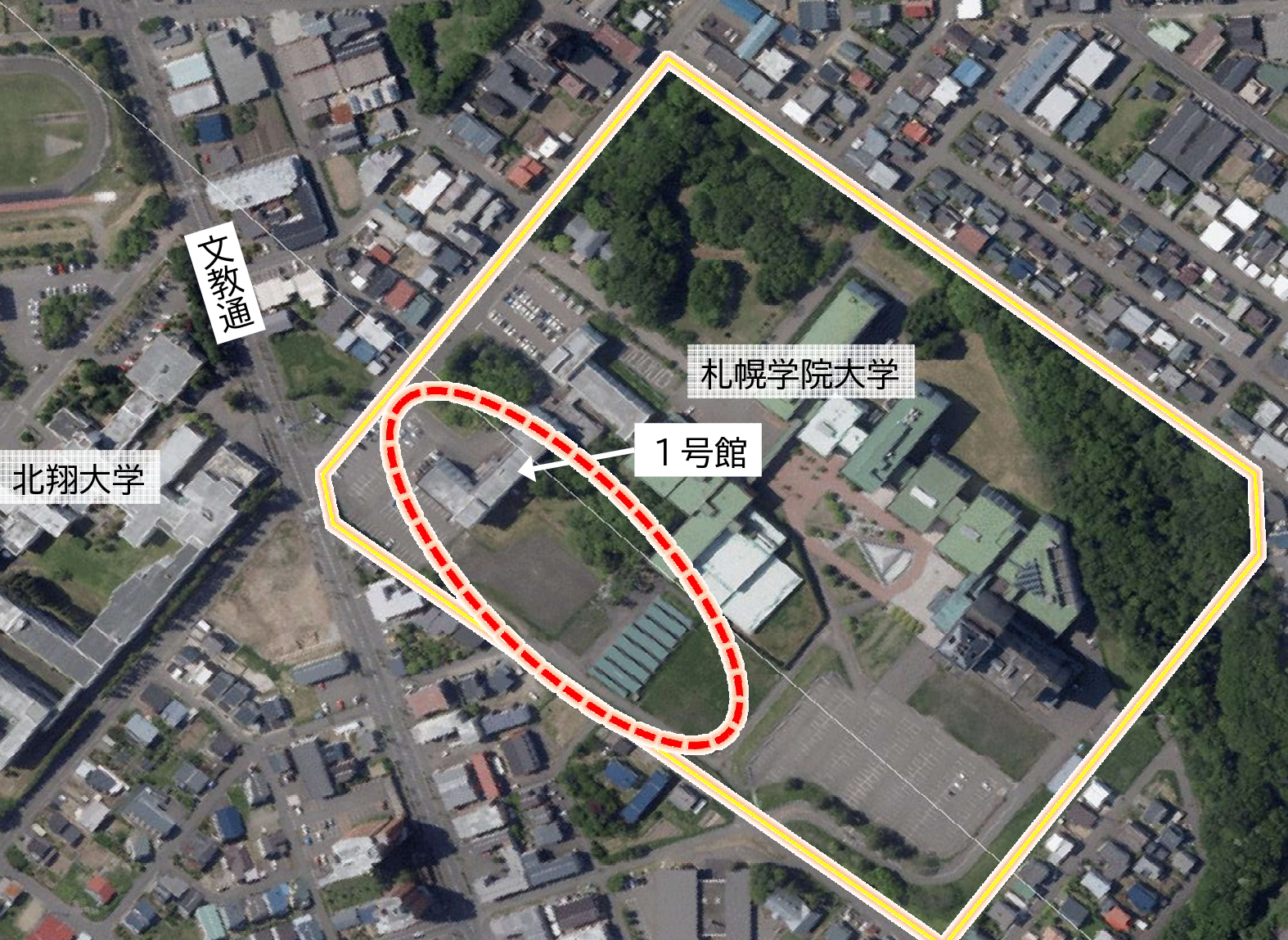 札幌学院大学1号館跡地にコープさっぽろ本部移転構想