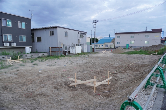 旧ニスコ進学スクール江別本部教室跡地で工事開始