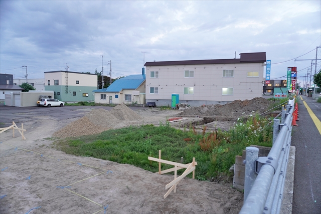 旧トヨタレンタリース新札幌 野幌店の事務所跡地