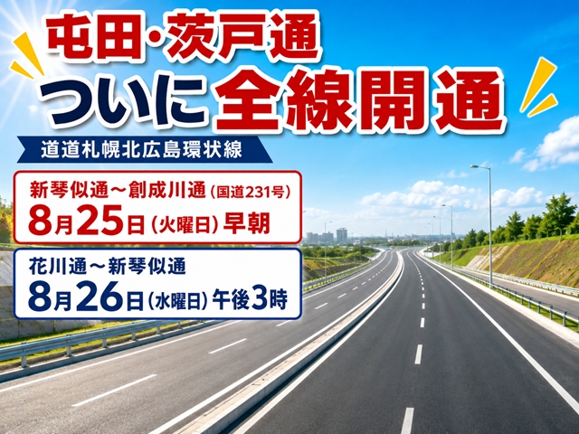道道札幌北広島環状線（屯田・茨戸通）の開通