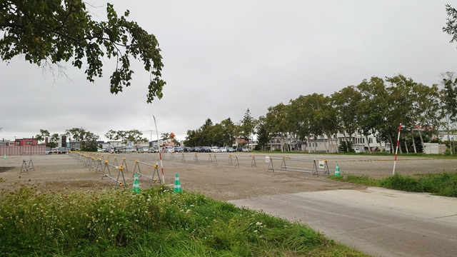 江別市役所職員用駐車場の様子