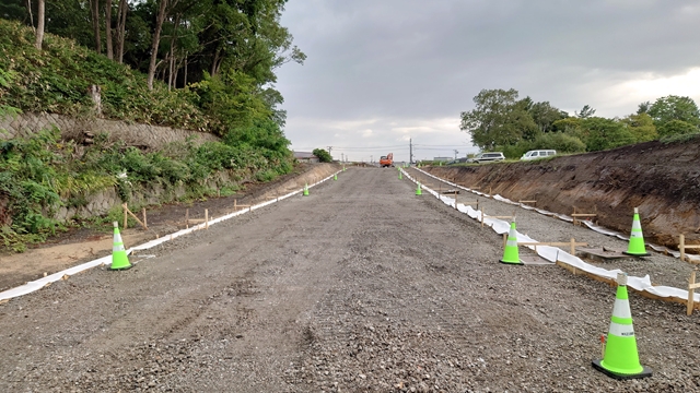 萩ケ岡2号道路整備工事（旧江別小学校横）
