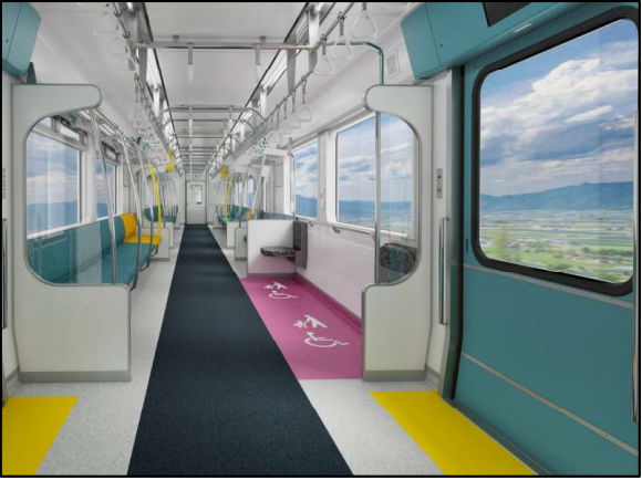 新型739系3000代の普通車内装イメージ