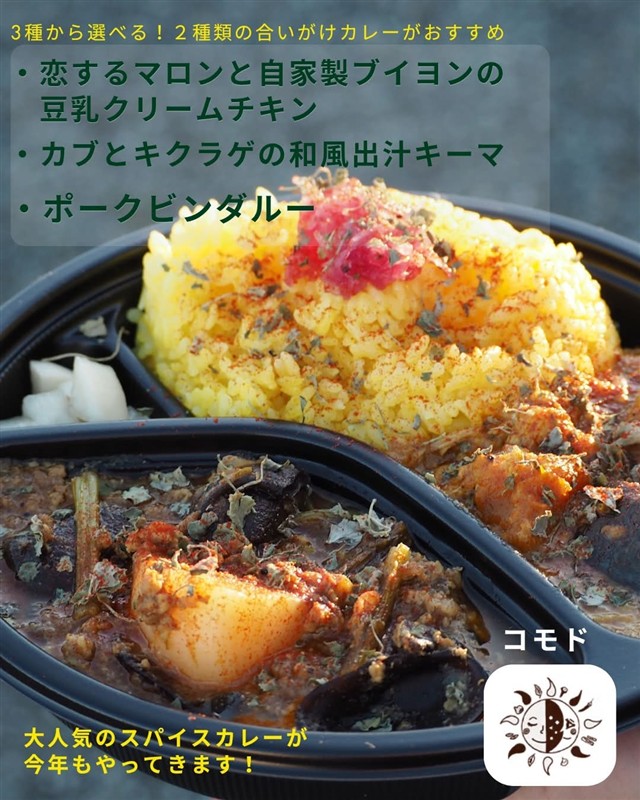 COMODOの2種盛りスパイスカレー